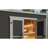 Abri de jardin en bois LASITA FYNN 3 - 8,67 m² (28 mm) GRIS ANTRACITE