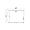 Abri de jardin en bois LASITA Domeo 4 – 12,82 m² – 44 mm – Finition Naturelle
