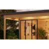 Abri de jardin en bois LASITA Domeo 4 Loggia – 22,38 m² – 44 mm – Finition Naturelle