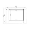 Abri de jardin en bois LASITA Domeo 4 Loggia – 22,38 m² – 44 mm –Gris Anthracite