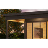 Abri de jardin en bois LASITA Domeo 4 Loggia – 22,38 m² – 44 mm –Gris Anthracite