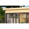 Abri de jardin en bois LASITA Domeo 5 – 16,74 m² – 44 mm – Finition Naturelle