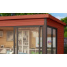 Abri de jardin en bois LASITA Domeo 5 – 16,74 m² – 44 mm – Rouge Suédois