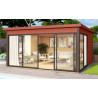 Abri de jardin en bois LASITA Domeo 5 – 16,74 m² – 44 mm – Rouge Suédois