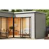 Abri de jardin en bois LASITA Domeo 6 – 17,90 m² – 44 mm – Gris Clair