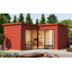 Abri de jardin en bois LASITA Domeo 6 – 17,90 m² – 44 mm – Rouge Suédois