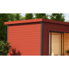 Abri de jardin en bois LASITA Domeo 6 – 17,90 m² – 44 mm – Rouge Suédois