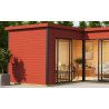 Abri de jardin en bois LASITA Domeo 6 – 17,90 m² – 44 mm – Rouge Suédois