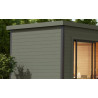Abri de jardin en bois LASITA Domeo 6 – 17,90 m² – 44 mm – Gris Vert