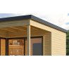 Abri de jardin en bois LASITA Domeo 6 Loggia – 23,82 m² – 44 mm – Finition Naturelle