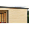 Abri de jardin en bois LASITA Domeo 6 Loggia – 23,82 m² – 44 mm – Finition Naturelle