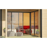 Abri de jardin en bois LASITA Domeo 6 Loggia – 23,82 m² – 44 mm – Finition Naturelle