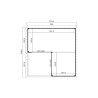 Abri de jardin en bois LASITA Domeo 6 Loggia – 23,82 m² – 44 mm – Finition Naturelle