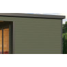 Abri de jardin en bois LASITA Domeo 6 Loggia – 23,82 m² – 44 mm – Gris Vert