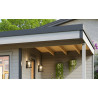 Abri de jardin en bois LASITA Domeo 7 – 11,39 m² – 44 mm – Gris Clair