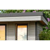 Abri de jardin en bois LASITA Domeo 8 – 19,22 m² – 44 mm – Gris Clair