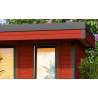 Abri de jardin en bois LASITA Domeo 8 – 19,22 m² – 44 mm – Rouge Suédois