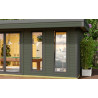 Abri de jardin en bois LASITA Domeo 8 – 19,22 m² – 44 mm – Gris Vert