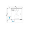 Abri de jardin en bois LASITA Domeo 9 – 19,01 m² – 44 mm – Gris Clair
