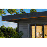 Abri de jardin en bois LASITA Domeo 9 – 19,01 m² – 44 mm – Gris Anthracite