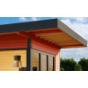 Abri de jardin en bois LASITA Domeo 9 – 19,01 m² – 44 mm – Rouge Suédois