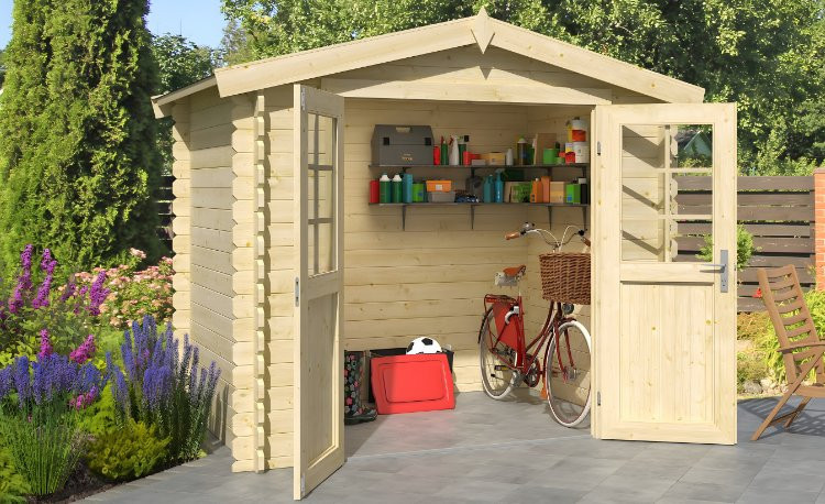 Abri de jardin en bois LASITA INGO 175 - 3.80m² (28mm)  finition NATURELLE