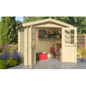 Abri de jardin en bois LASITA INGO 175 - 3.80m² (28mm)  finition NATURELLE