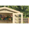 Abri de jardin en bois LASITA INGO 175 - 3.80m² (28mm)  finition NATURELLE