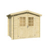 Abri de jardin en bois LASITA INGO 175 - 3.80m² (28mm)  finition NATURELLE