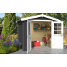 Abri de jardin en bois LASITA INGO 175 - 3.80m² (28mm)  GRIS ANTHRACTITE