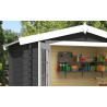 Abri de jardin en bois LASITA INGO 175 - 3.80m² (28mm)  GRIS ANTHRACTITE