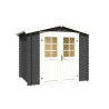 Abri de jardin en bois LASITA INGO 175 - 3.80m² (28mm)  GRIS ANTHRACTITE