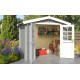 Abri de jardin en bois LASITA INGO 175 - 3.80m² (28mm)  GRIS CLAIR