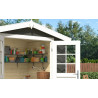 Abri de jardin en bois LASITA INGO 175 - 3.80m² (28mm)  GRIS VERT