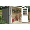 Abri de jardin en bois LASITA INGO 175 - 3.80m² (28mm)  GRIS VERT