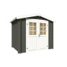 Abri de jardin en bois LASITA INGO 175 - 3.80m² (28mm)  GRIS VERT