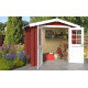Abri de jardin en bois LASITA INGO 175 - 3.80m² (28mm)  ROUGE SUEDOIS