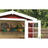 Abri de jardin en bois LASITA INGO 175 - 3.80m² (28mm)  ROUGE SUEDOIS