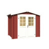 Abri de jardin en bois LASITA INGO 175 - 3.80m² (28mm)  ROUGE SUEDOIS