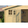 Abri de jardin en bois LASITA BOSTON - 13.59m² (28mm)  finition NATURELLE
