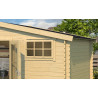 Abri de jardin en bois LASITA BOSTON - 13.59m² (28mm)  finition NATURELLE