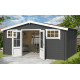 Abri de jardin en bois LASITA BOSTON - 13.59m² (28mm)  GRIS ANTHRACITE