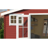 Abri de jardin en bois LASITA BOSTON - 13.59m² (28mm)  ROUGE SUEDOIS