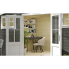 Abri de jardin en bois LASITA BOSTON - 13.59m² (28mm)  GRIS VERT