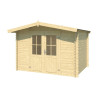 Abri de jardin en bois LASITA BALTIMORE - 6.43m² (28mm)  finition NATURELLE