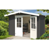 Abri de jardin en bois LASITA BALTIMORE - 6.43m² (28mm)  GRIS ANTHRACITE
