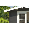 Abri de jardin en bois LASITA BALTIMORE - 6.43m² (28mm)  GRIS ANTHRACITE