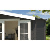 Abri de jardin en bois LASITA BALTIMORE - 6.43m² (28mm)  GRIS ANTHRACITE