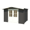 Abri de jardin en bois LASITA BALTIMORE - 6.43m² (28mm)  GRIS ANTHRACITE