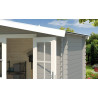 Abri de jardin en bois LASITA BALTIMORE - 6.43m² (28mm)  GRIS CLAIR